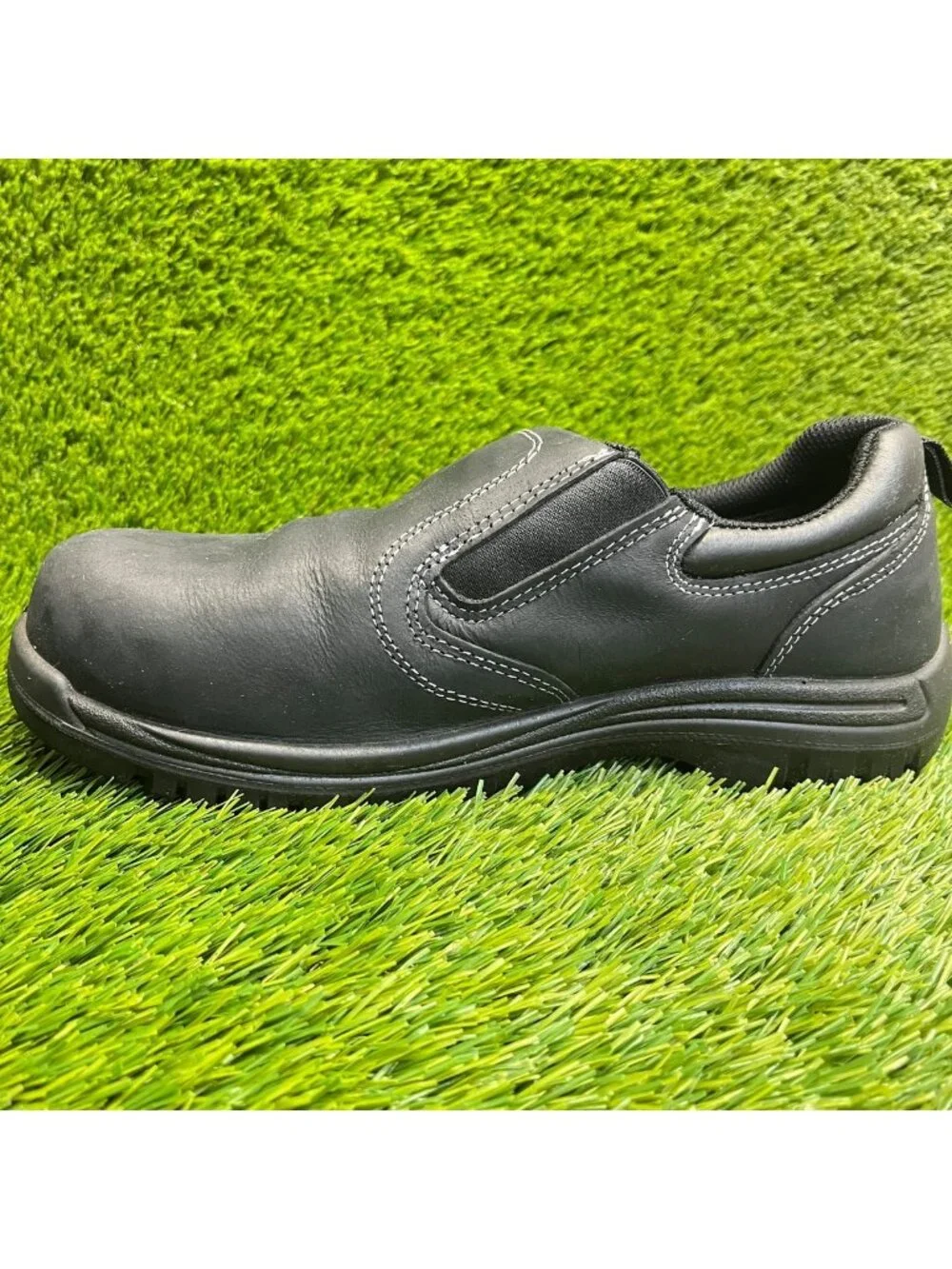 Avenger Foreman Mens Size 10.5 Black Composite Toe Slip On Safety Work Shoes